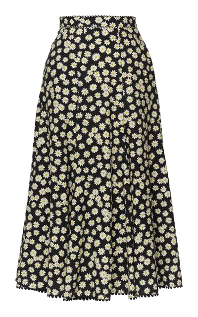 Lena Hoschek Nancy Printed Cotton-blend Midi Skirt In Multi
