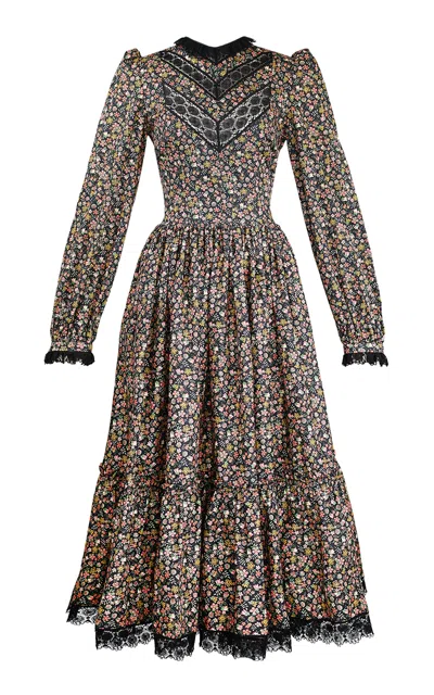 Lena Hoschek Orthodox Cotton Midi Dress In Multi