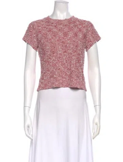 Pre-owned Lena Hoschek Patterned Crew Neck Top In Pink