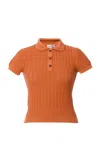 Lena Hoschek Quinn Knitted Top In Orange