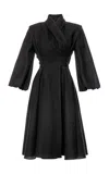 Lena Hoschek Rendezvous Pleated Coat Dress In Black