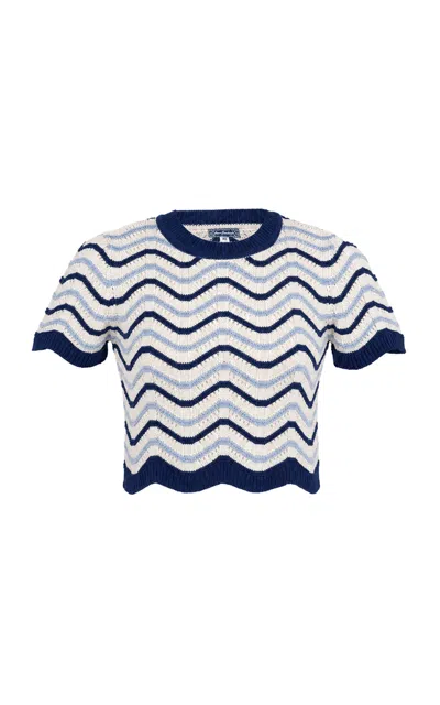 Lena Hoschek Samia Cotton-blend Knitted Top In Multi