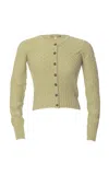Lena Hoschek Soferl Merino Wool Cardigan In Green
