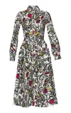 Lena Hoschek Stella Printed Cotton Midi Dress In Multi