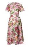 Lena Hoschek Sweet Sentiments Cotton Midi Shirt Dress In Floral