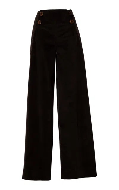Lena Hoschek Symbolism Cotton Pants In Black