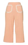 Lena Hoschek Topolino High-rise Capri Pants In Orange
