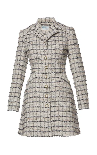 Lena Hoschek Tosca Long Tweed Jacket In Multi