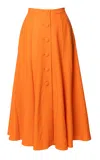 Lena Hoschek Twinkle Cotton A-line Midi Skirt In Orange