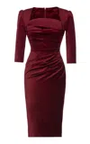 Lena Hoschek Victoria Velvet Dress In Red