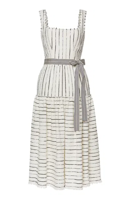 Lena Hoschek Voyage Striped Midi Dress In Multi