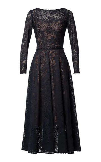 Lena Hoschek Yours Truly Lace Dress In Black