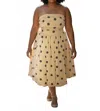 Lena Polka Dot Dress In Beige In Neutral