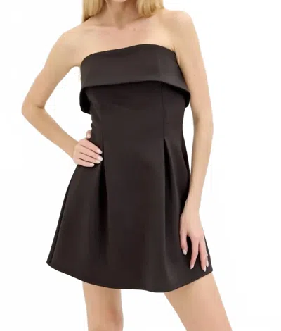 Lena Scuba Tube Mini Dress In Black
