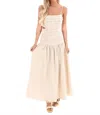 Lena Taking Compliments Maxi Dress In Oatmeal In Neutral