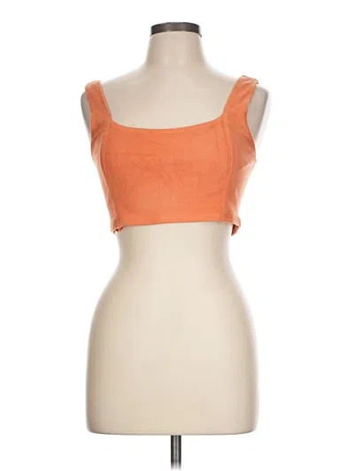Lena Tube Top Orange Strapless Neckline Tops
