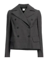 LENALUMELSKY LENA LUMELSKY WOMAN BLAZER LEAD SIZE 4 LINEN, COTTON