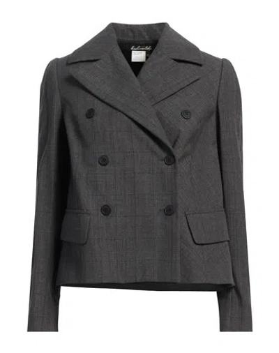 Lenalumelsky Lena Lumelsky Woman Blazer Lead Size 4 Linen, Cotton In Grey