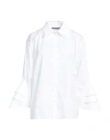 Lenalumelsky Woman Shirt White Size 4 Cotton In White