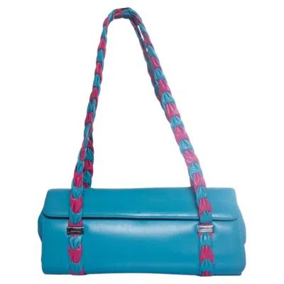 Pre-owned Lenci Baaga For El Corte Inglés, Blue Shoulderbag