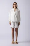 Lendrop Studios Women's Haruko Top White In White