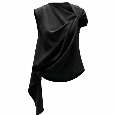 Lendrop Studios Women's Laurent Twisted Top Black In Multi