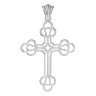 Leni James The Billie Cross Pendant In Metallic