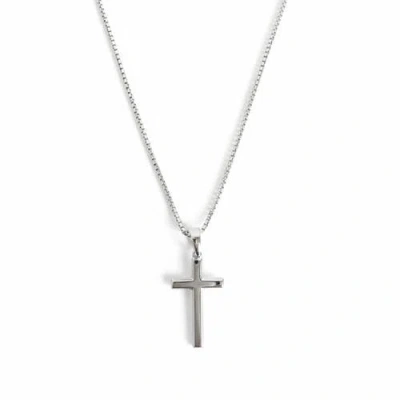 Leni James The Classic Cross Necklace In Metallic
