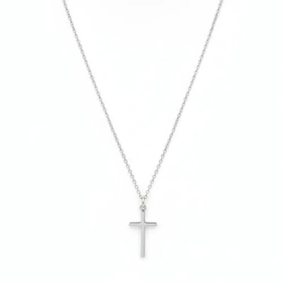 Leni James The Mini Classic Cross Necklace In Pink