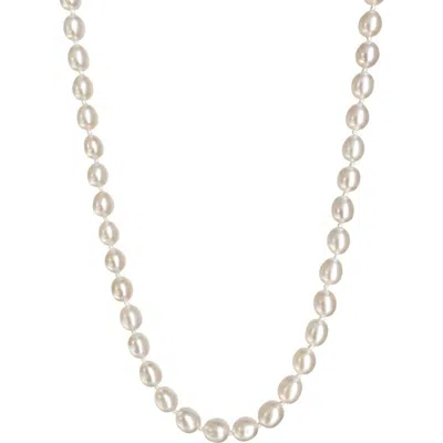 Leni James The Monaco Pearl Necklace In Silver