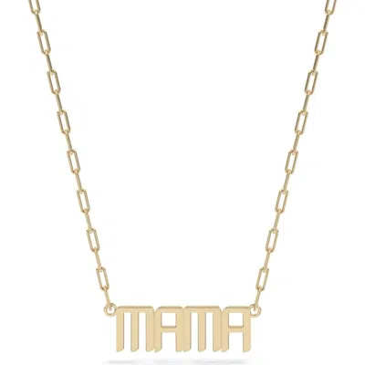 Leni James The Signature Mama Nameplate Necklace In Gold