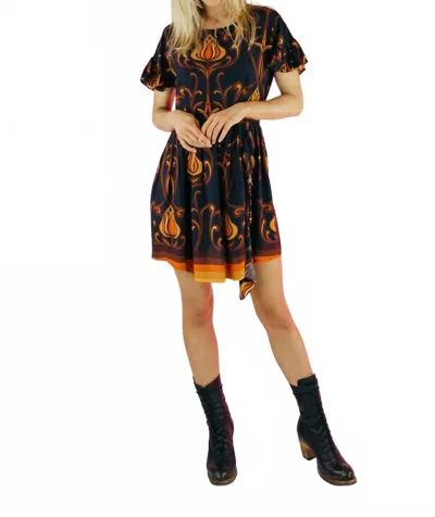 Lenni The Label Sugar Mini Dress In Deco Black In Multi