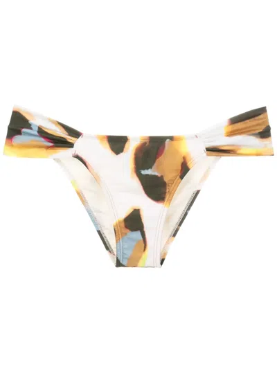 Lenny Niemeyer Abstract Bandeau Bikini Bottoms In Neutrals