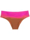 Lenny Niemeyer Abstract High-waisted Bikini Briefs In Brown