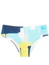 Lenny Niemeyer Abstract-pattern Print Bikini Bottoms In Blue