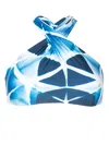Lenny Niemeyer Abstract-pattern Print Halterneck Bikini Top In Blue