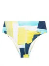 Lenny Niemeyer Abstract-pattern Print High-waist Bikini Bottoms In Multicolour