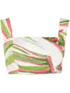 Lenny Niemeyer Abstract-pattern Print Square-neck Top In Multicolour
