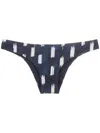 Lenny Niemeyer Abstract-print Bikini Bottoms In Blue