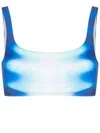 Lenny Niemeyer Abstract-print Bikini Top In Blue