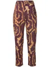 Lenny Niemeyer Abstract-print Cropped Trousers In Purple