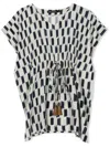 Lenny Niemeyer Abstract-print Drawstring Beach Dress In Neutrals
