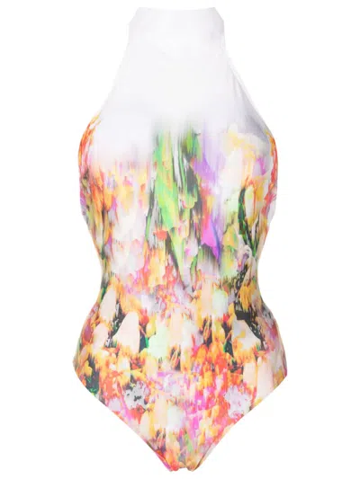 Lenny Niemeyer Abstract-print Halterneck Swimsuit In Multicolour