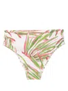 Lenny Niemeyer Abstract-print High-waist Bikini Bottoms In Green