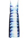 Lenny Niemeyer Abstract-print Flared Dress In Blue