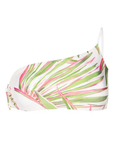 Lenny Niemeyer Abstract-print One-shoulder Bikini Top In Multicolour