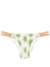 Lenny Niemeyer Abstract-print Rope-detail Bikini Bottoms In Weiss
