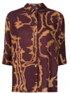 Lenny Niemeyer Abstract-print Short-sleeve Shirt In Purple