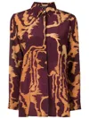 Lenny Niemeyer Abstract-print Silk Shirt In Purple