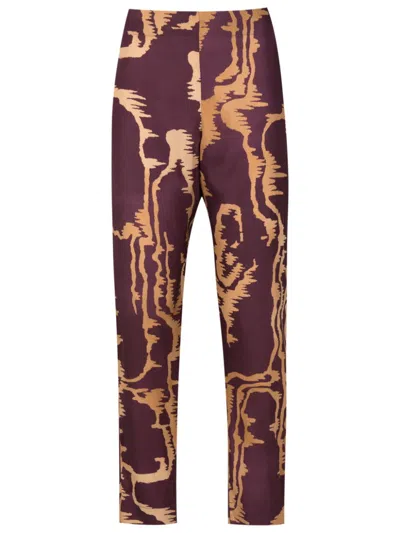 Lenny Niemeyer Abstract-print Silk Trousers In Purple